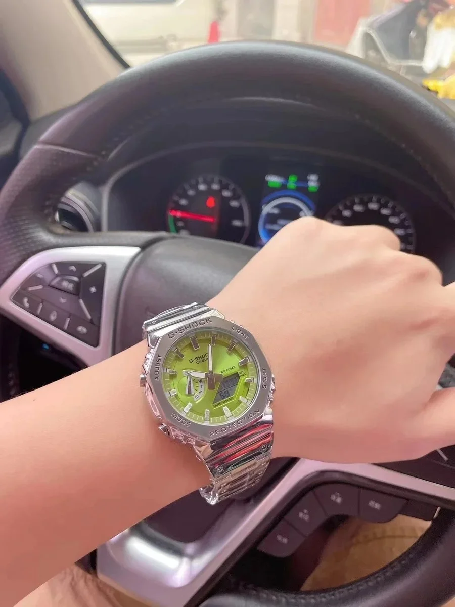 Casio G-Shock GA-2100 Silver Green Watch catalog image