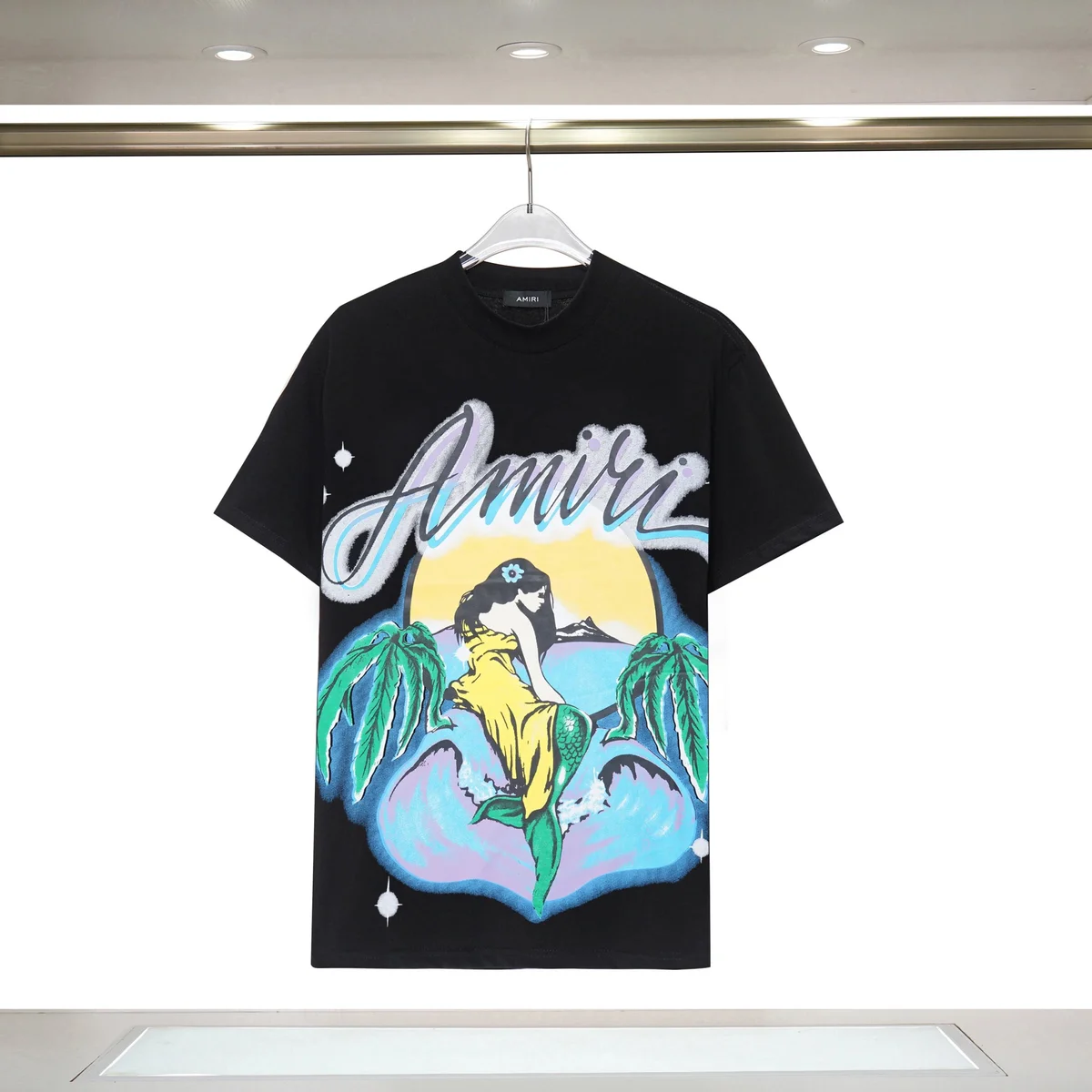 Amiri Amiri Mermaid Print T-Shirt Black Black - 1
