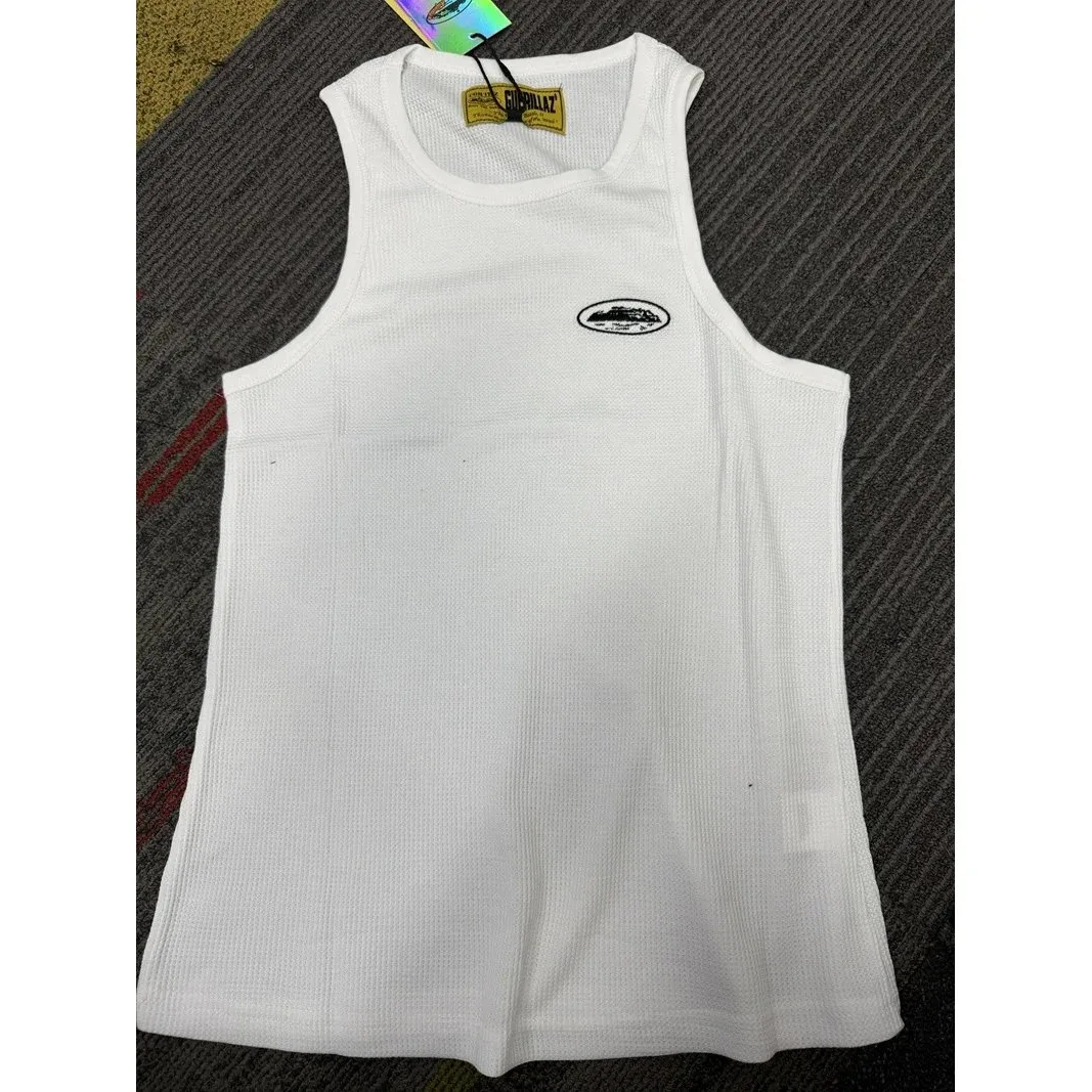 Gorillaz Gorillaz Small Island Tank Top White Sleeveless Shirt White - 1