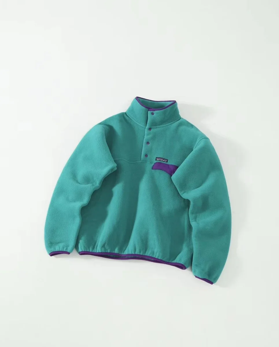 Patagonia Patagonia Classic Synchilla Fleece Jacket Emerald Green Purple Pocket Green
