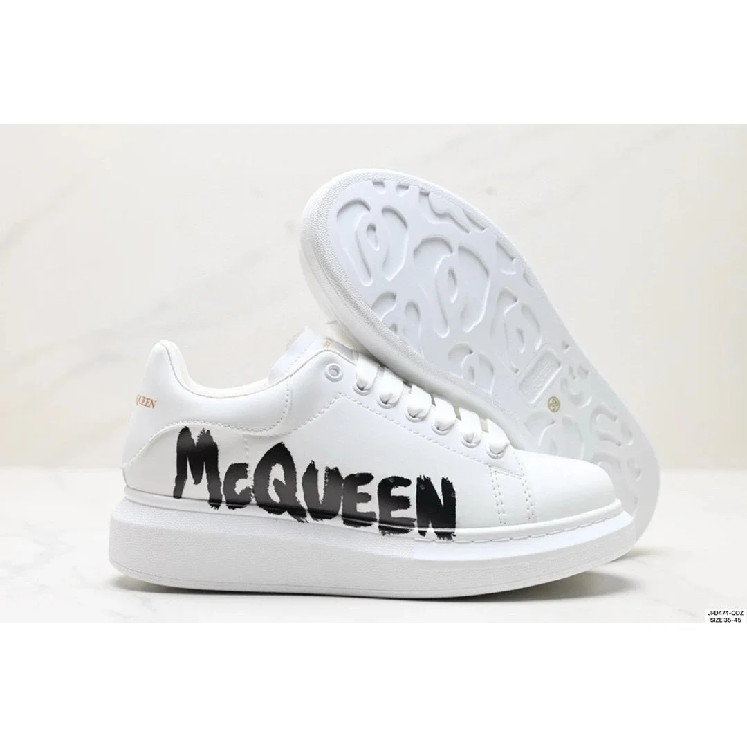 Alexander McQueen Alexander McQueen McQueen White Black Sneakers White - 1