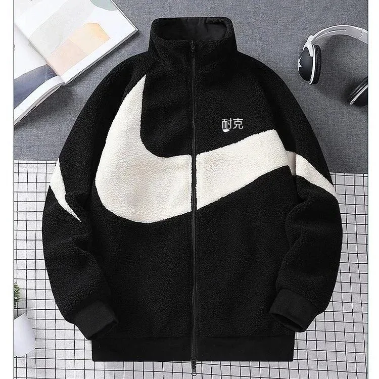 Nike Nike Black/White Fleece Jacket Black