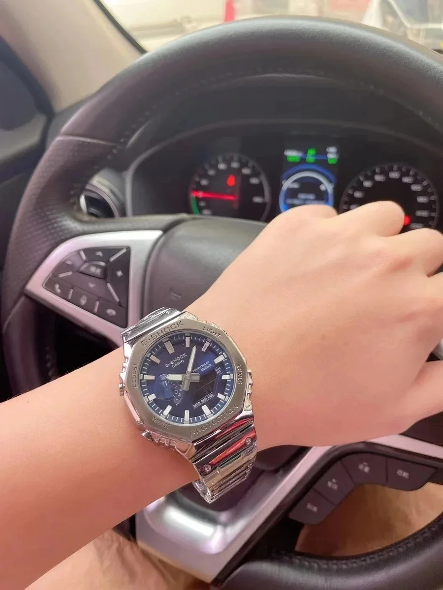 Casio G-Shock GM-B2100 Silver Blue Watch catalog image
