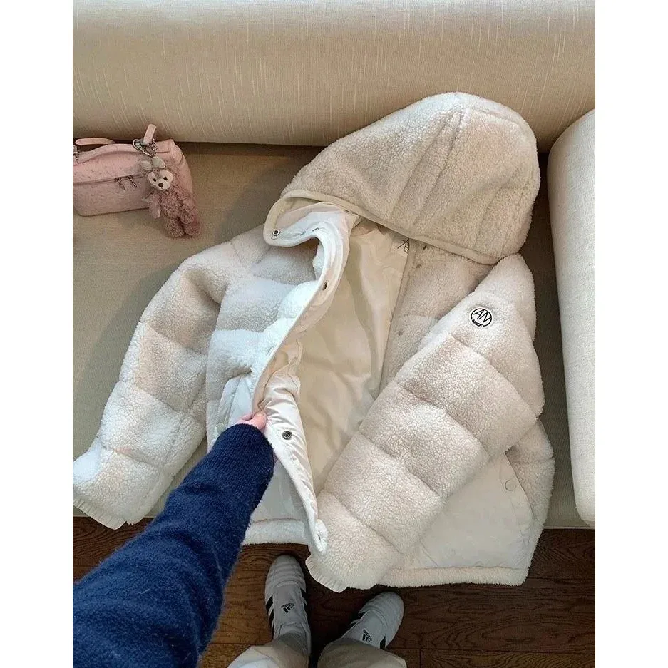 Maison Mihara Yasuhiro Maison Mihara Yasuhiro MMY Blakey Cream Hooded Puffer Jacket Cream - 1