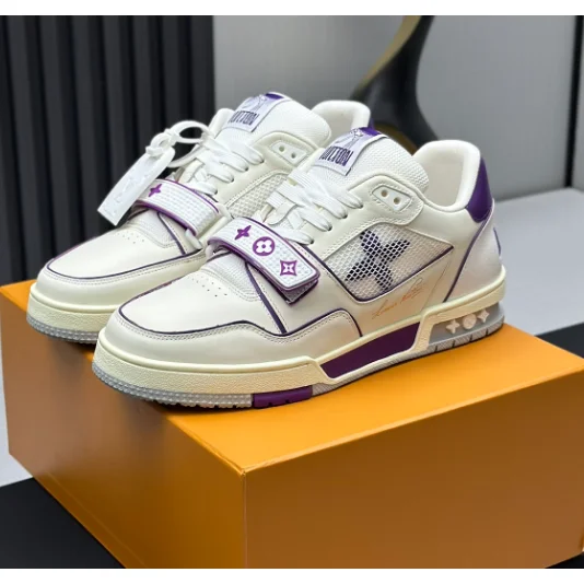Louis Vuitton Louis Vuitton LV Trainer White/Purple Sneakers White