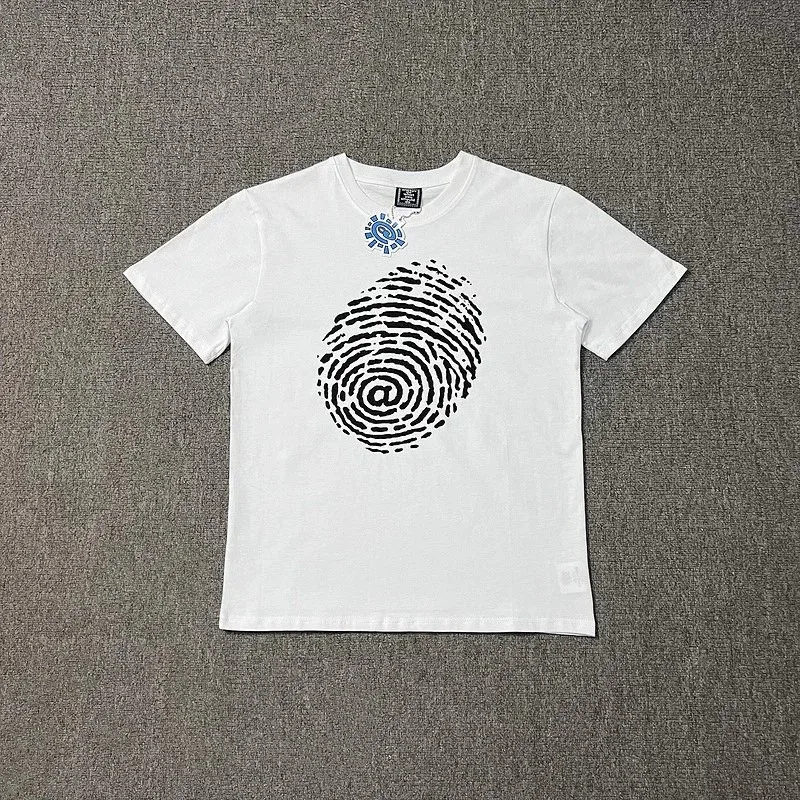 Other White Fingerprint Print T-Shirt White - 1