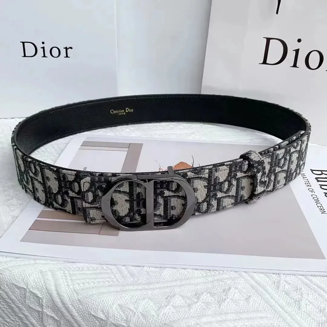 Dior Dior Oblique Belt Black/White Belt Black - 1