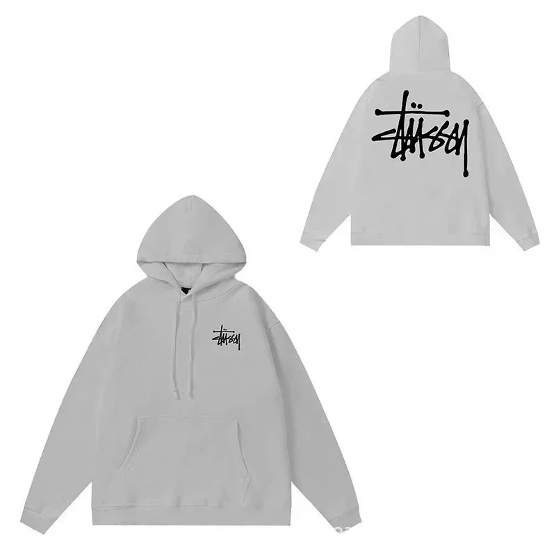 Stussy Stüssy Basic Logo Hoodie Light Grey Grey - 1