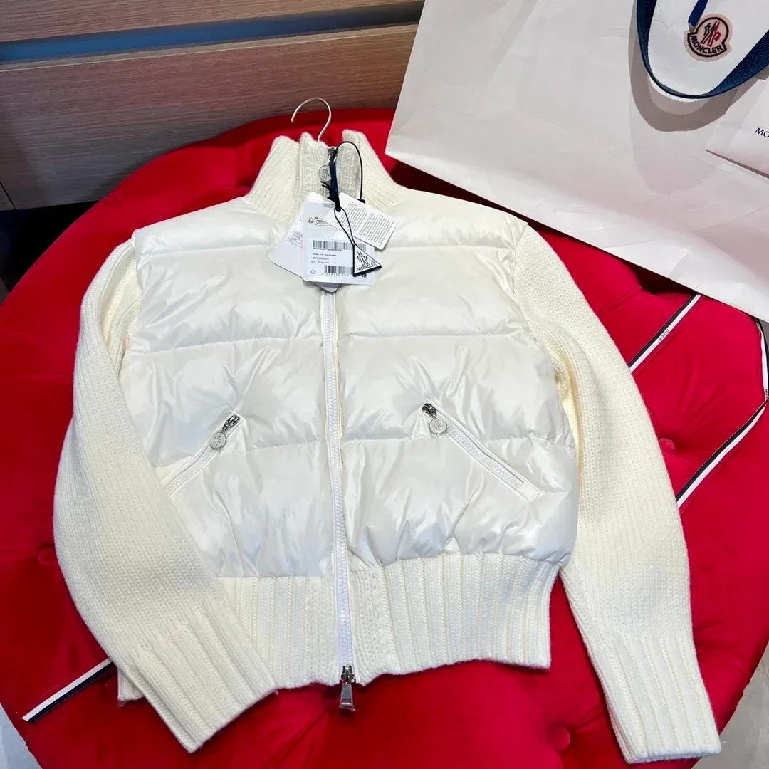Moncler White Knit & Puffer Jacket