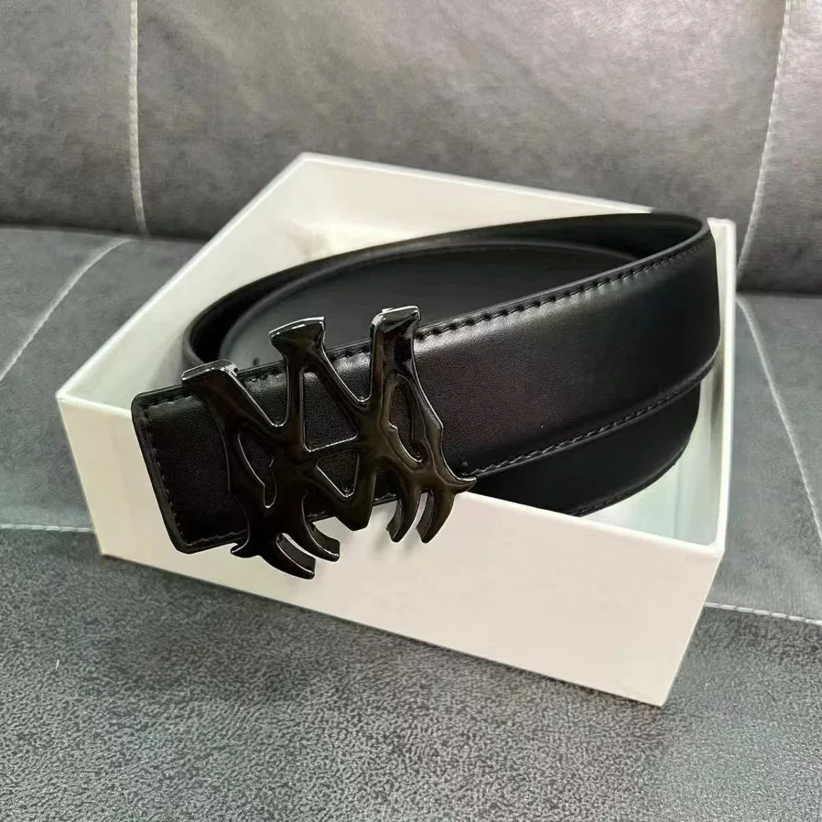 Chrome Hearts Chrome Hearts CH Cross AM Black Buckle Belt Black
