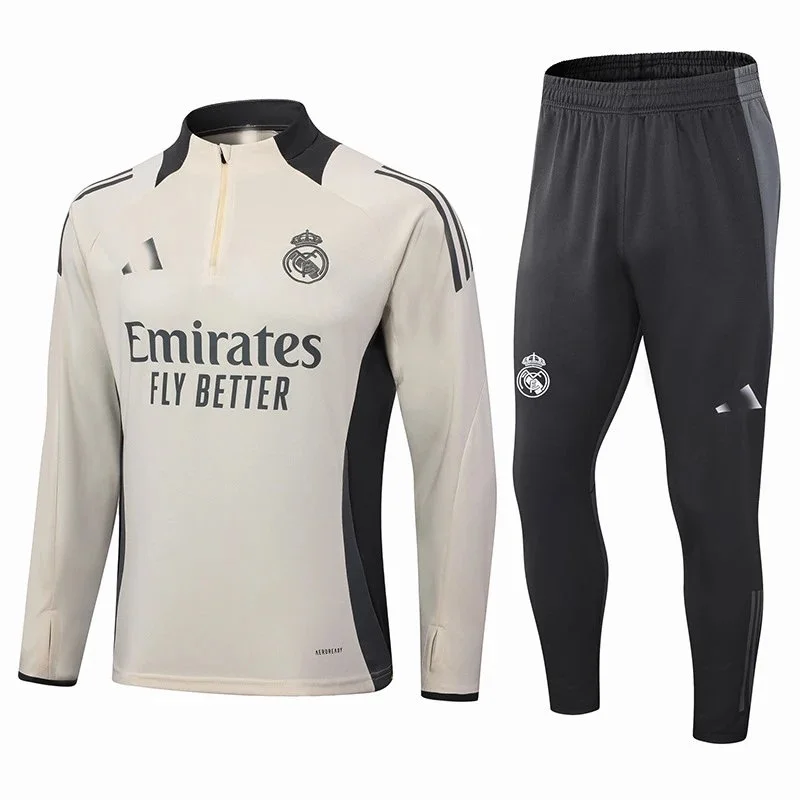 Adidas Adidas Tiro Beige Real Madrid Training Co-ord Set Beige