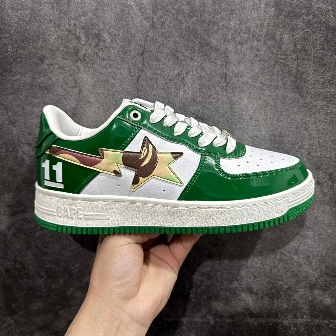 A Bathing Ape A Bathing Ape BAPE STA Camouflage Green Sneakers Green - 1