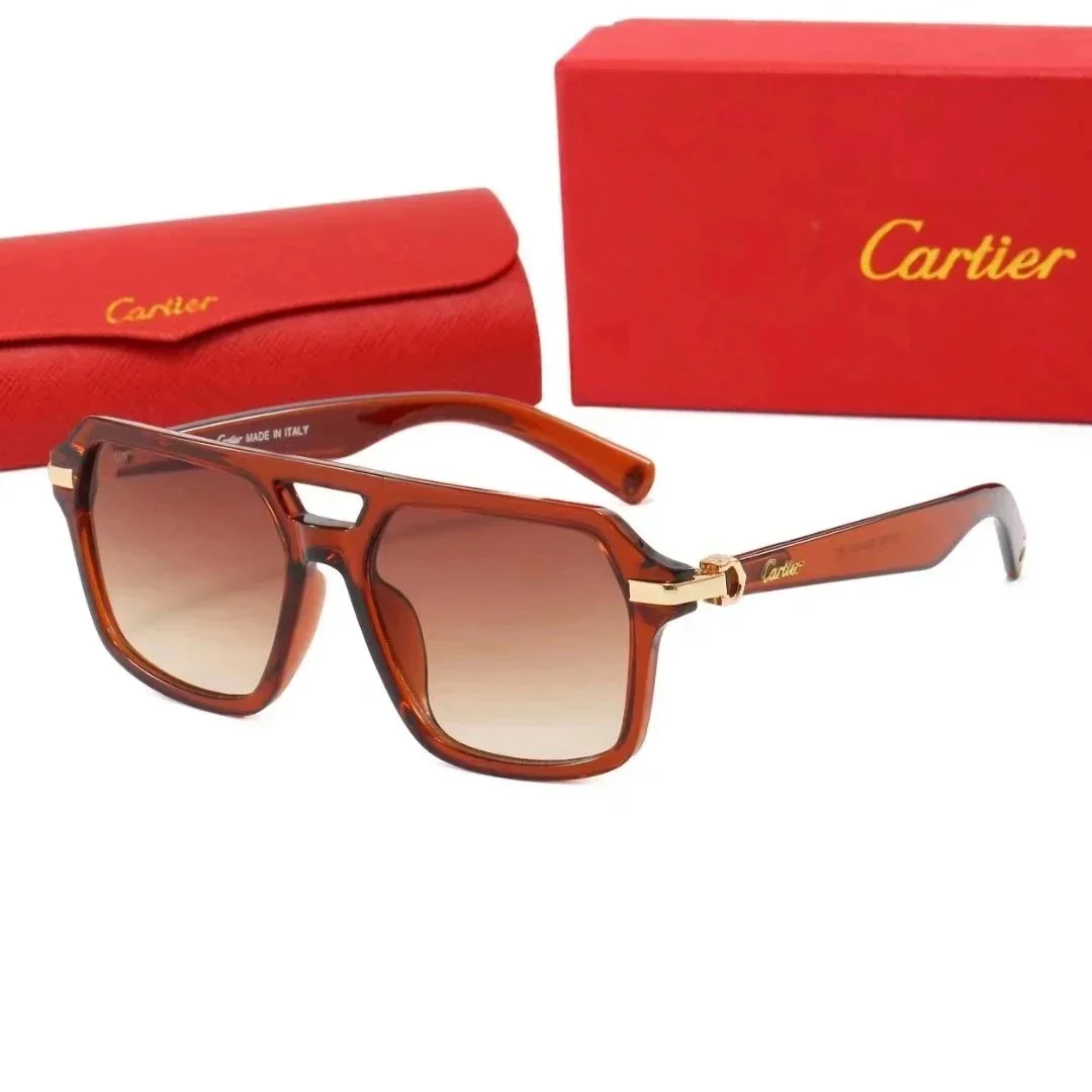 Cartier Cartier Soleil Blanc Gradient Brown Sunglasses Brown - 1