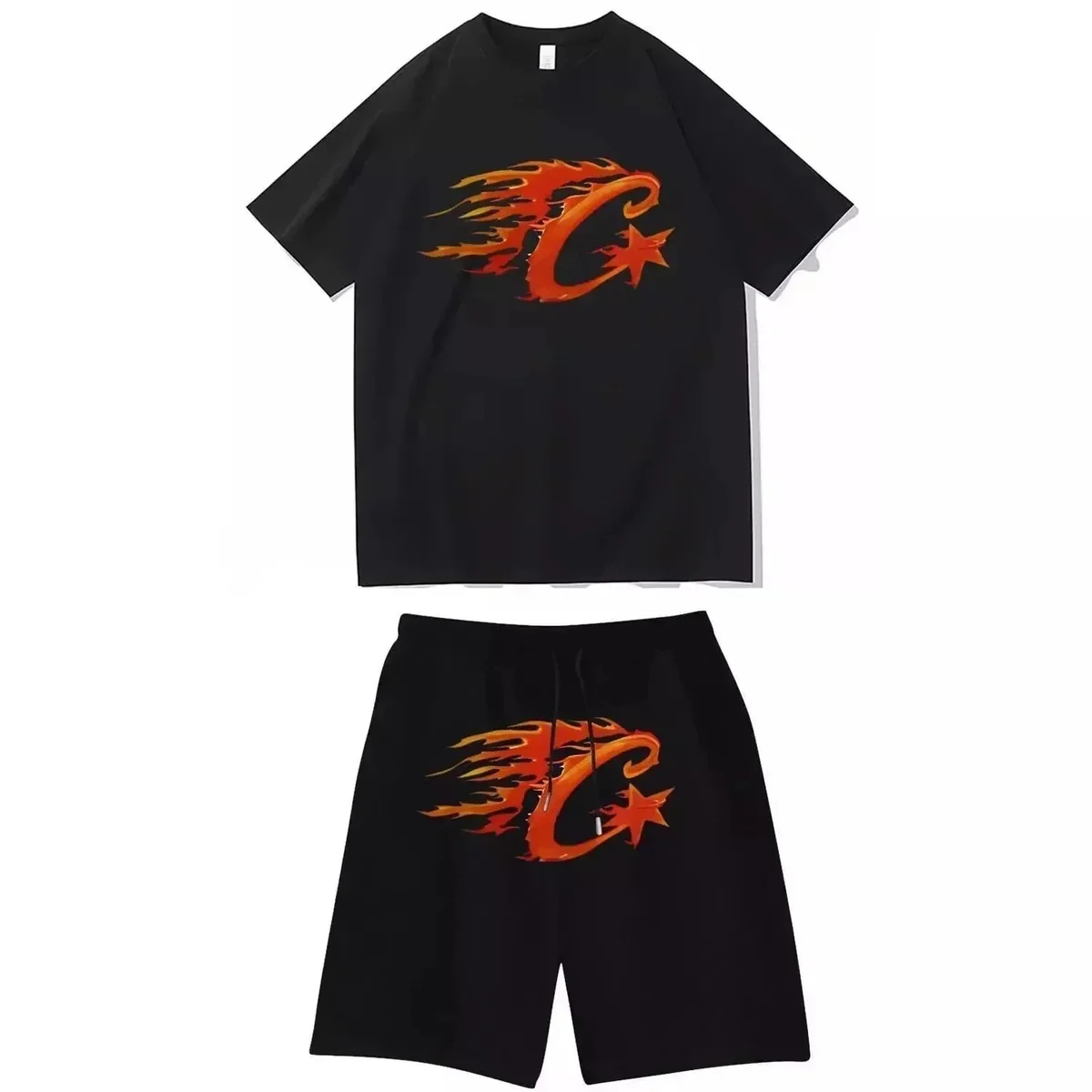 Other Black Flame C Logo Set Casual Co-ord Set Black - 1