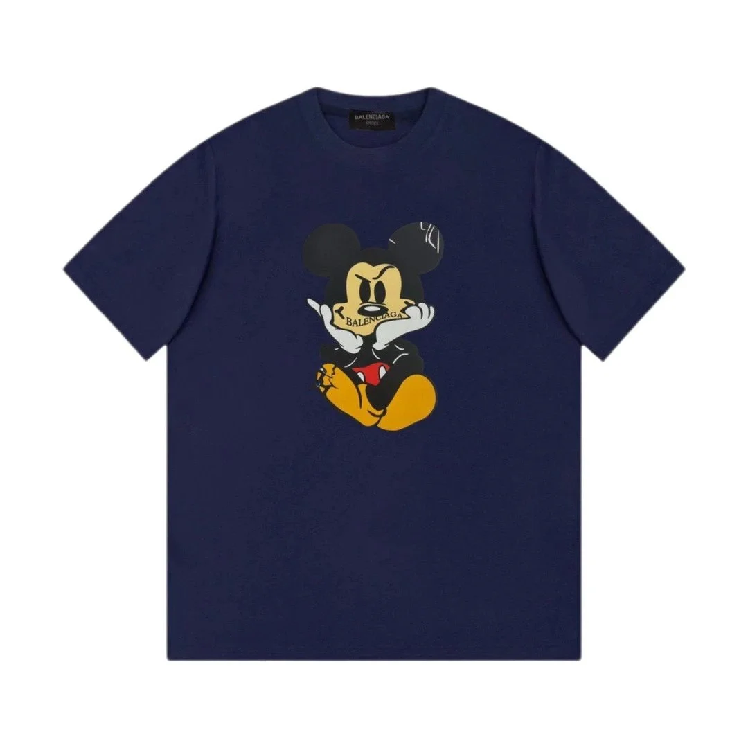 Balenciaga Balenciaga Mickey Mouse Graphic T-Shirt Navy Navy - 1