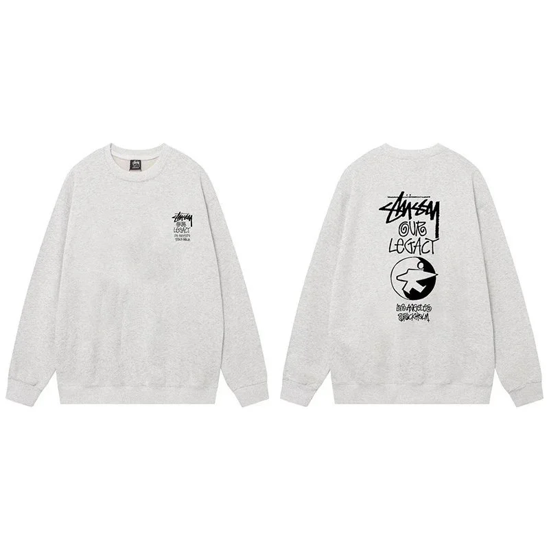 Stussy Stussy Stüssy Legacy Graphic Crewneck Sweatshirt Grey - 1