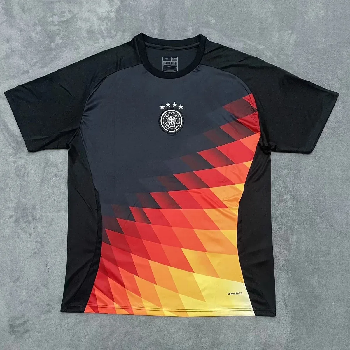 Adidas Adidas Classic Football Germany Jersey Black Red Yellow Black - 1