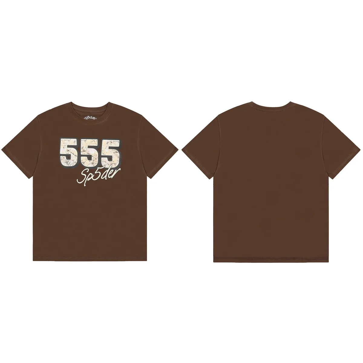 SP5DER SP5DER 555 Spider Brown T-Shirt Brown - 1