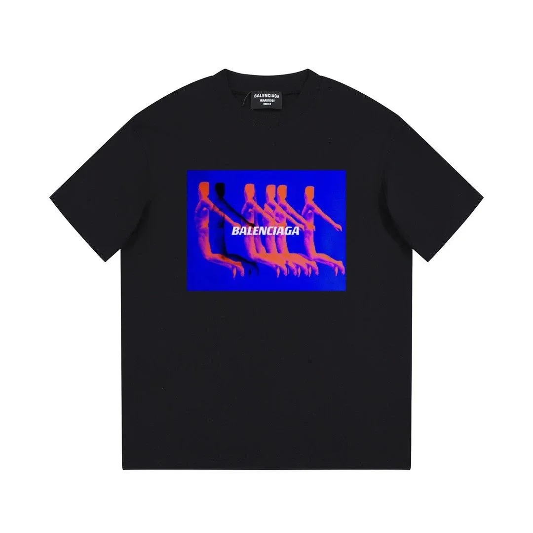 Balenciaga Balenciaga Black 'Running Figures' T-Shirt Black - 1