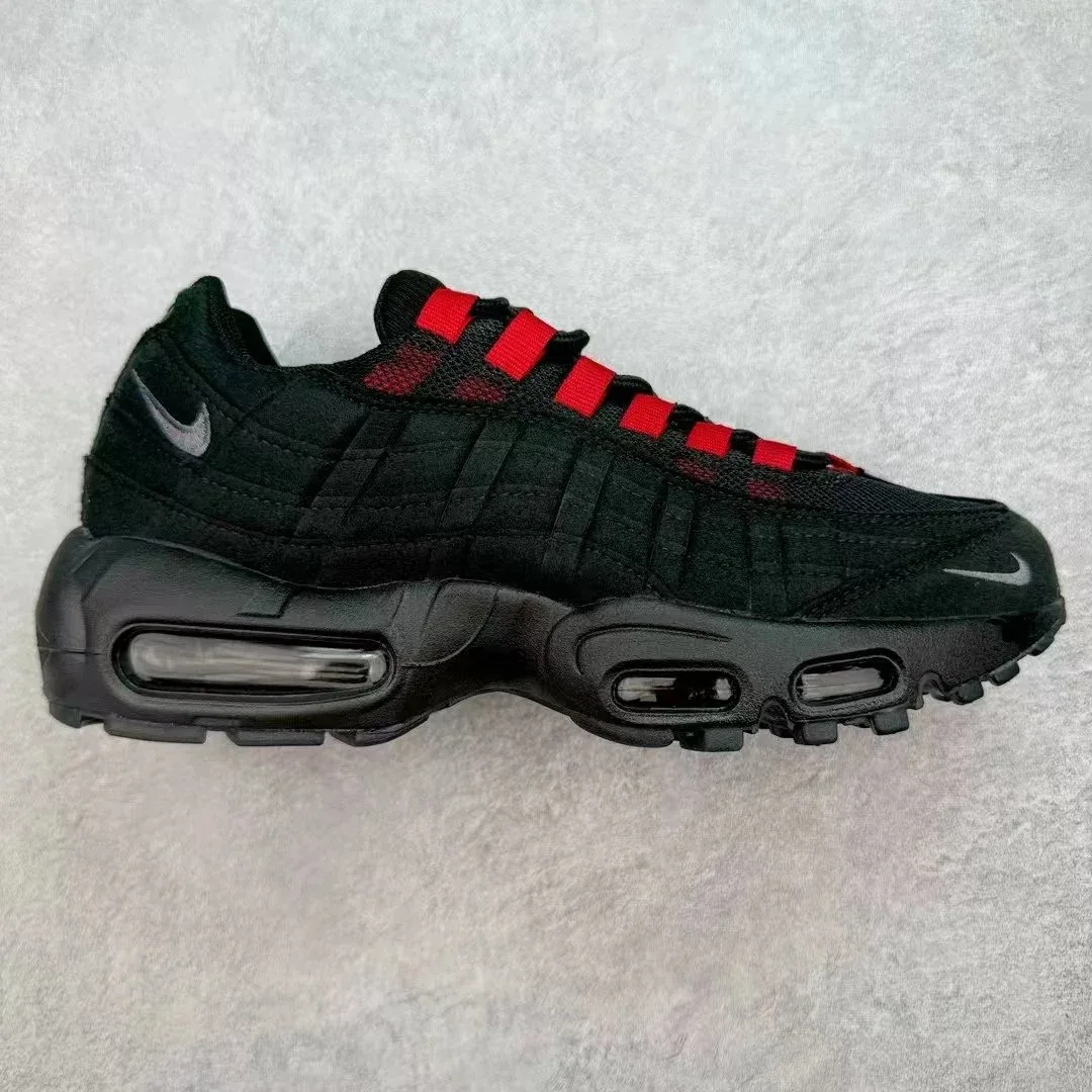 Nike Nike Air Max 95 Triple Black Red Sneakers Black - 1