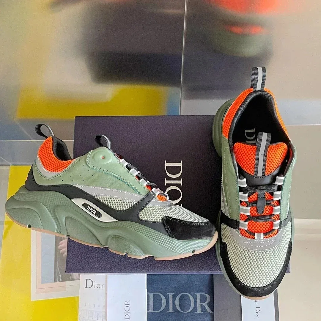 Dior Dior B23 Green/Orange Sneakers Green