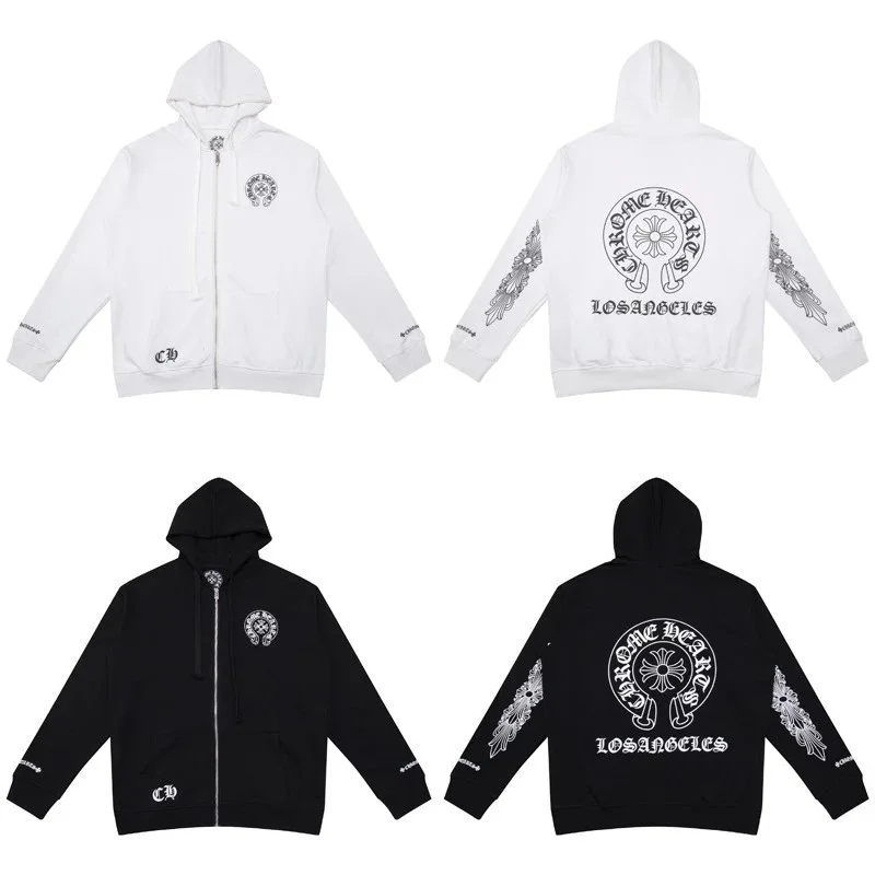 Chrome Hearts Chrome Hearts CH Cross Zip-Up Hoodie Black BF5009 Black - 1