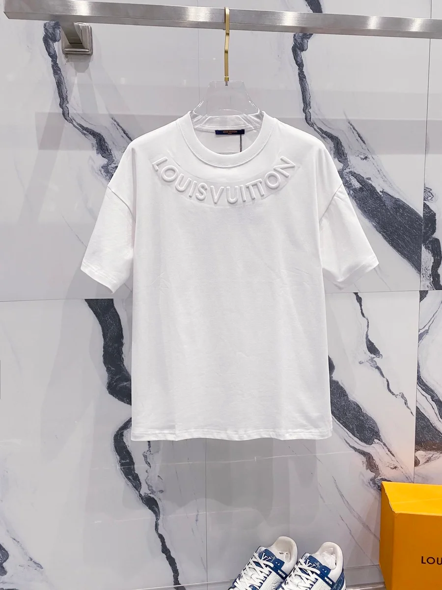 Louis Vuitton Louis Vuitton White Embossed Logo T-Shirt White