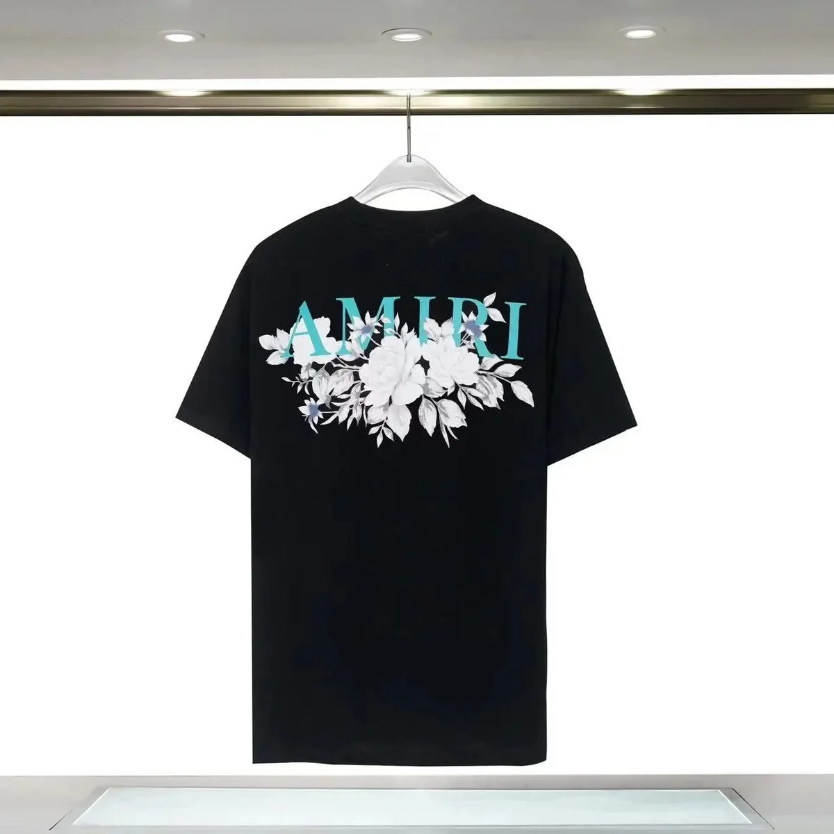 Amiri Amiri Black Floral AMIRI T-Shirt Black - 1