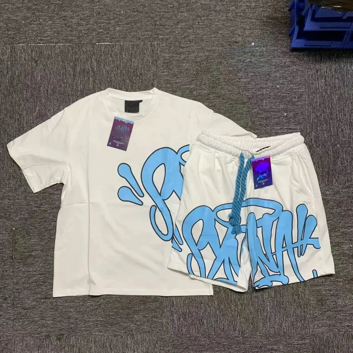 Other White Graphic T-Shirt & Shorts Set White - 1