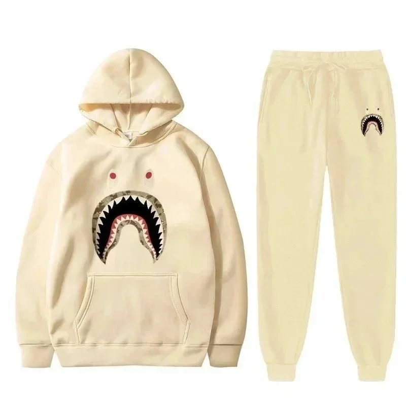 A Bathing Ape A Bathing Ape BAPE STA Cream Shark Tracksuit Cream - 1