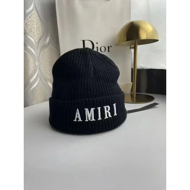 Amiri AMIRI AMIRI Black/White Embroidered Beanie Black