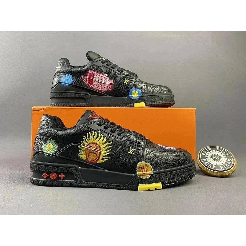 Louis Vuitton Louis Vuitton LV Trainer Black Multi-Color Graphic Sneaker Black