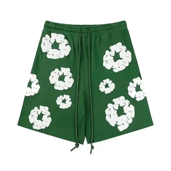 Other Green Scrunchie Print Shorts Green - 1