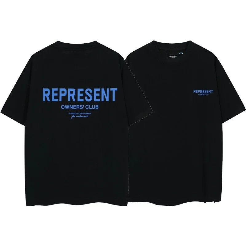 Represent Represent Owners Club Black/Blue Graphic T-Shirt Black