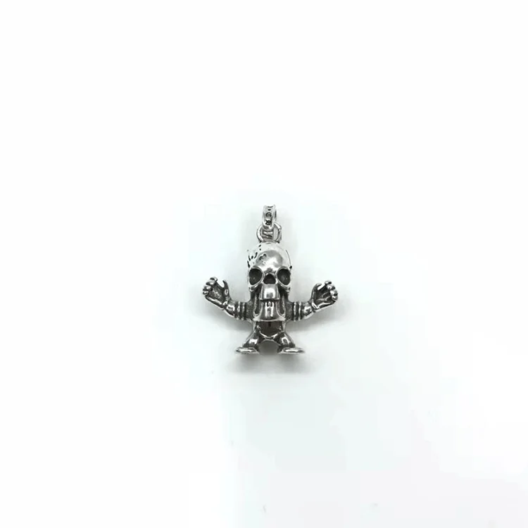 Other Skull Figure Pendant Necklace Silver - 1