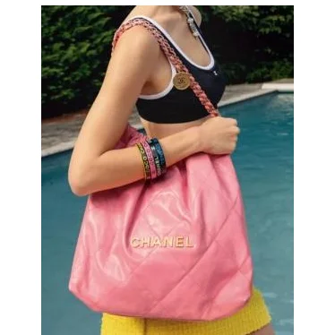 Chanel Chanel Pink & Gold Large Tote Bag Pink