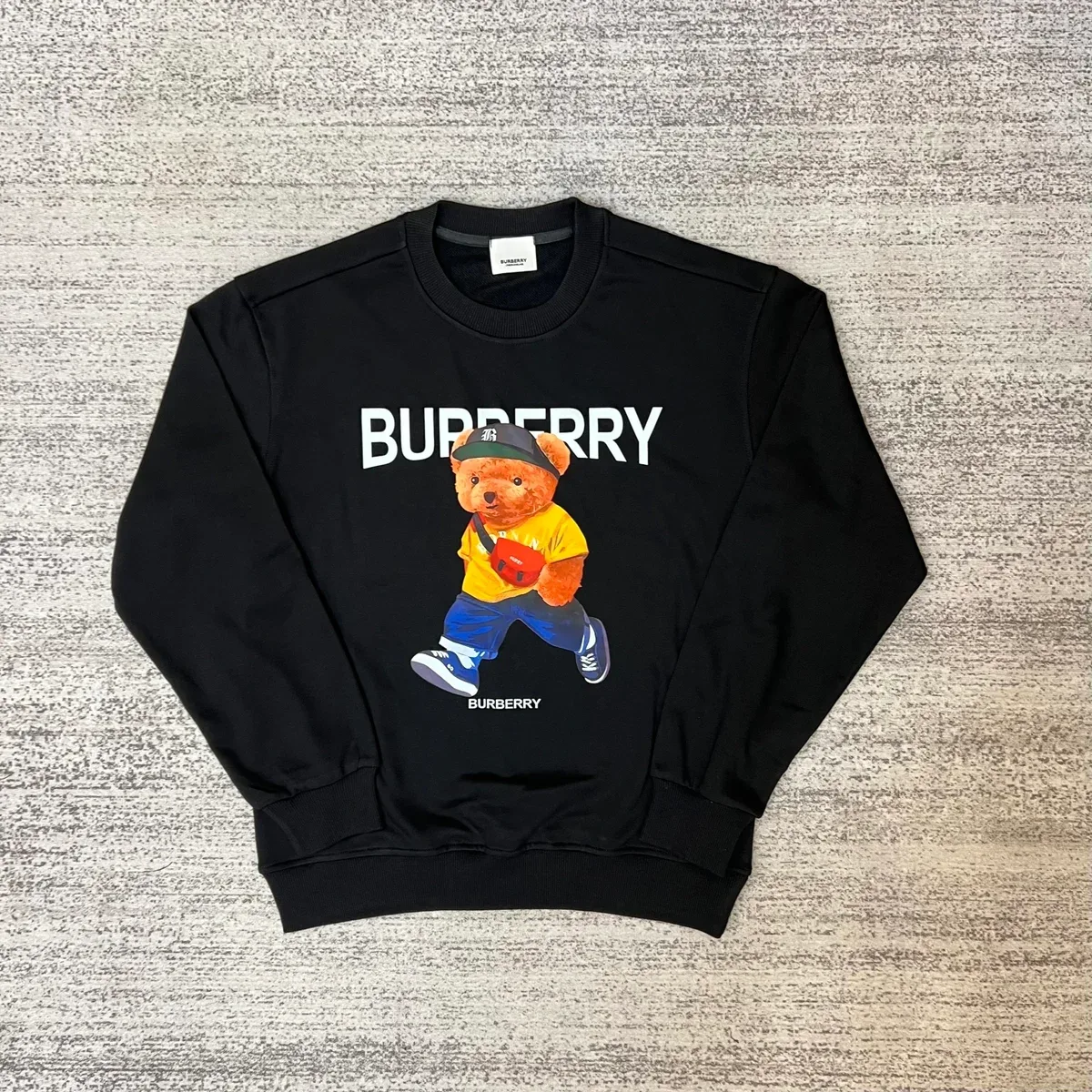 Burberry Burberry Teddy Bear Print Crewneck Sweatshirt Black Black