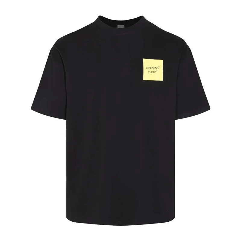 Vetements Vetements Black Sticky Note T-Shirt Black - 1