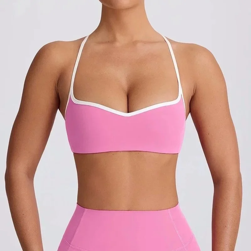 Other Ballet Pink Sports Bra with White Trim Pink - 1