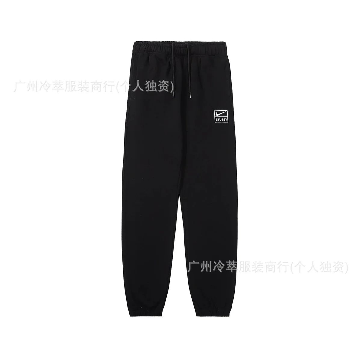 Stussy Stussy Basic Logo Embroidered Black Sweatpants Black - 1