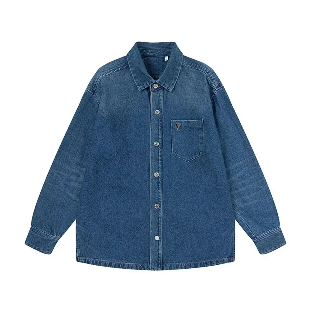 Other Denim Blue Button-Up Shirt Blue - 1