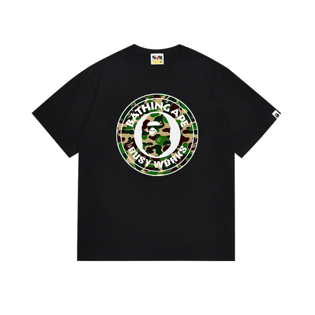 A Bathing Ape A Bathing Ape BAPE STA Black Camo Circle T-Shirt Black - 1