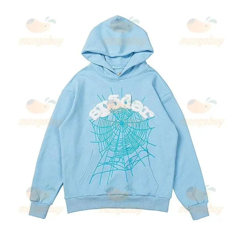 Other Baby Blue Spider Web Sugar Hoodie Blue - 1