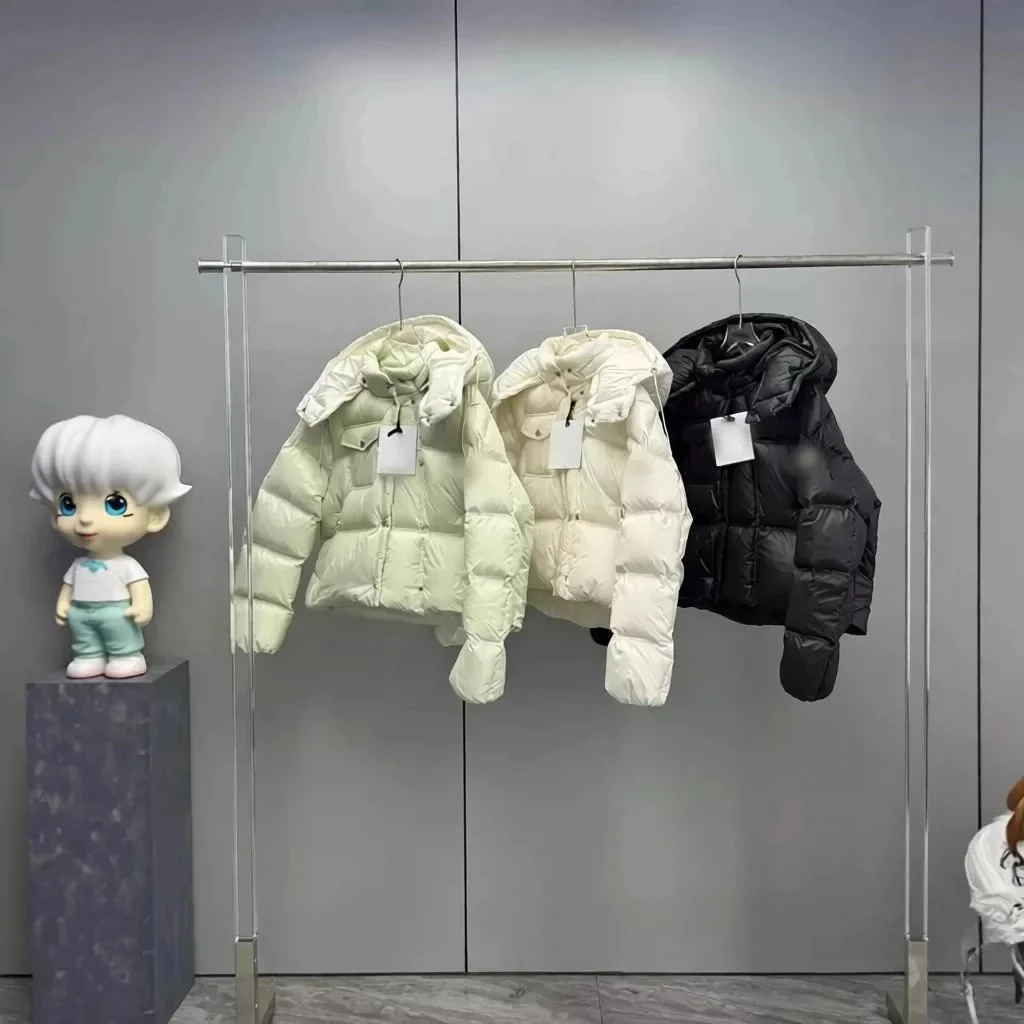 Other Puffer Jacket in Black, White, and Light Green Black - 1