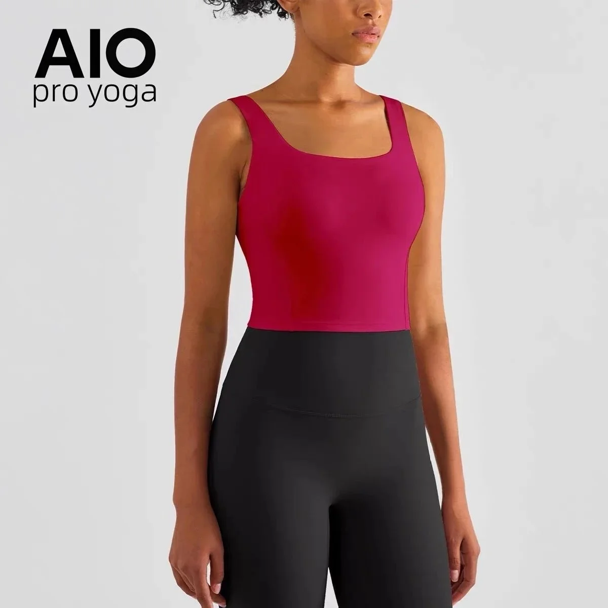 AIO pro yoga AIO pro yoga Wild Berry Crop Top Pink - 1
