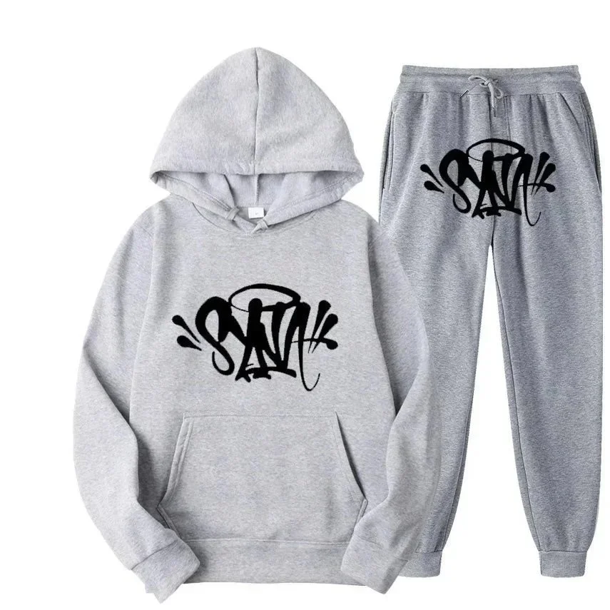 Other Streetwear Co. SY-07 Graffiti Hoodie & Pants Set Grey - 1