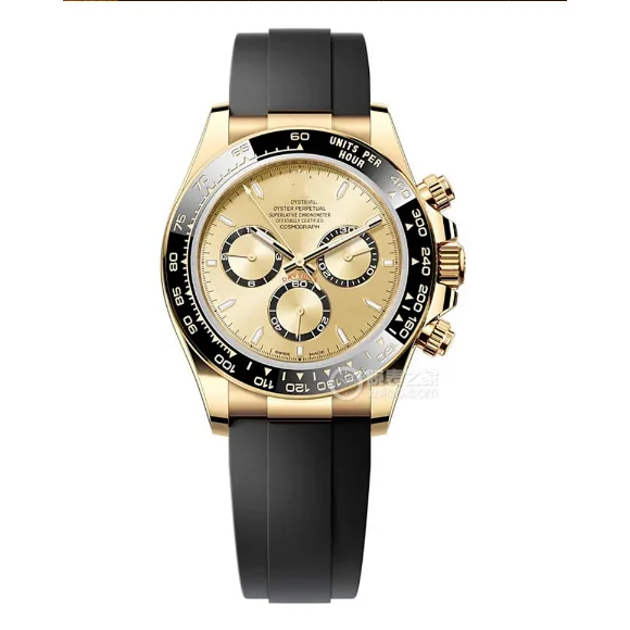 Rolex Rolex Daytona Gold Black Rubber Watch Gold - 1