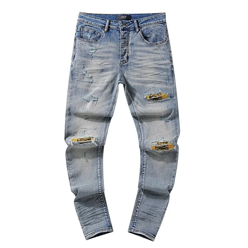 Amiri Amiri Light Wash Distressed Jeans Blue - 1