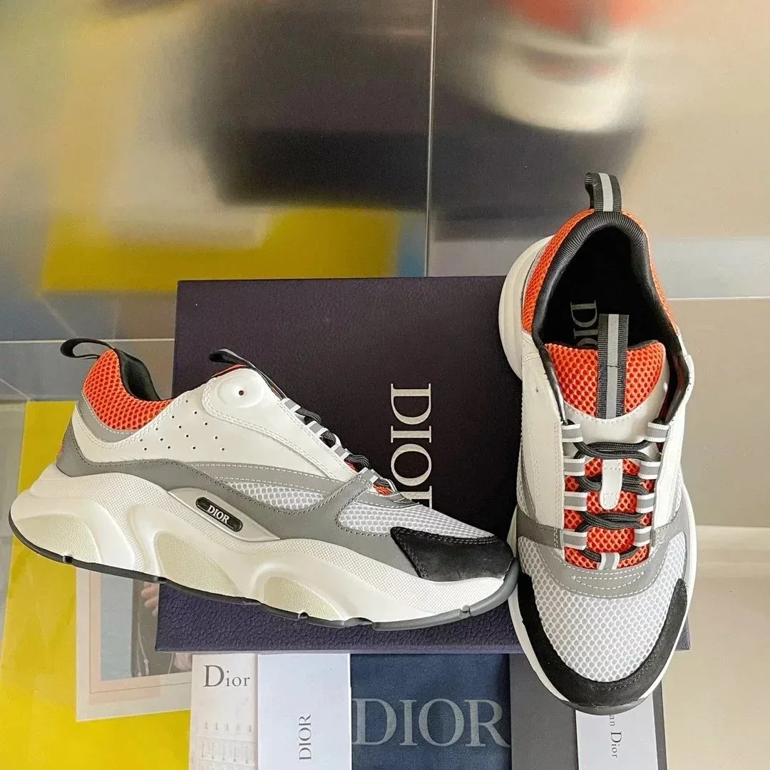 Dior Dior B23 White/Grey/Orange Sneakers White