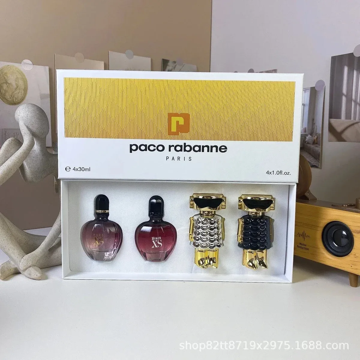 Paco Rabanne Paco Rabanne XS Robot Women's 4-Piece Set 30ml Black - 1